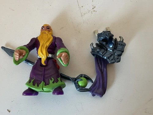 Fisher Price Imaginext 2001 Wizard's Tower Purple Robe Wizard Action Figure 2.5" - Picture 7 of 7