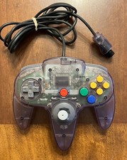 Nintendo N64 Clear Atomic Purple Controller OEM Funtastic. Decent Stick. Tested.