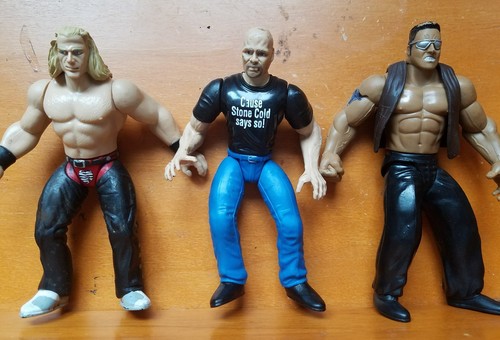 WWF WWE Atitude Era the rock stone cold  Shawn Michaels Steve Austin H Figure  - Picture 1 of 5