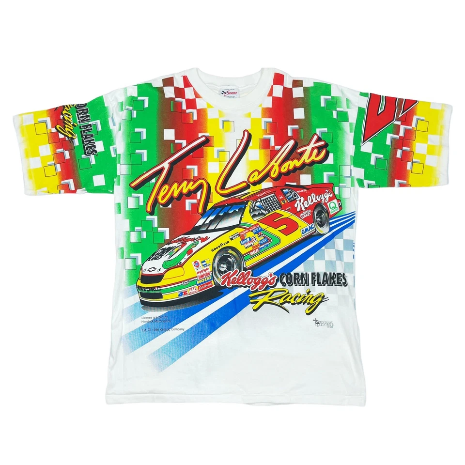 CAMISETA DE COLECCIÓN RARA NASCAR TERRY LABONTE KELLOGG’S RACING ESTAMPADA PARA HOMBRE GRANDE Foto 3 de 4
