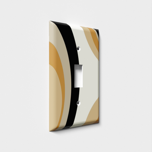 SnazzySwitch Brown Retro Decorative Light Switch Plate Cover - Picture 3 of 24
