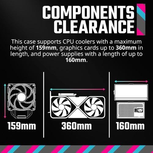Versatile Micro-ATX Case with Edge-to-Edge Glass & Efficient Cable Management - Picture 5 of 15