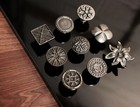 Cast Iron Black Silver Cabinet Knobs Chest Handle Cupboard Wardrobe Drawer Pulls
