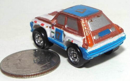 Small Micro Machine Renault 5 Turbo Rally Car number 17 in Blue and White - Picture 3 of 3