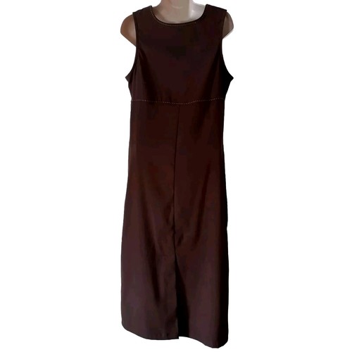 Classic Elements Jumper Sz S 6-8 Brown Church Dress Modest Lagenlook - Picture 2 of 13