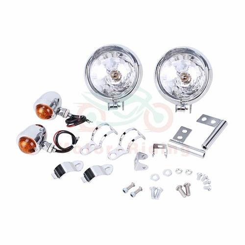 Passing Turn Signal Lamp Driving Fog Spot Light Bar Kit For Harley Motorcycle - Bild 13 von 15