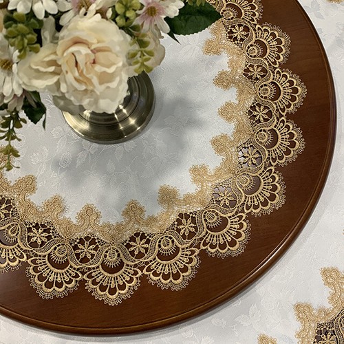 Embroidered Tablecloth Lace Fabric Tablecloth Table Cover Round Table Cloth NEW - Picture 19 of 21