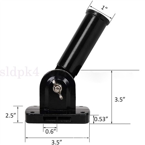 Flag Pole Holder Mounting Bracket Adjustable Flagpole Rod Hitch Bracket - Picture 5 of 13