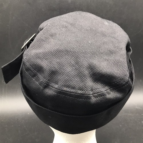 Harley Davidson Womens Black Cadet Military Style Hat Cap Buckle Sz Small Cotton - Picture 4 of 9
