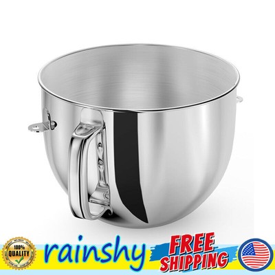 7QT Stainless Steel Mixer Bowl W/ Handle for Kitchen Aid Stand Mixers