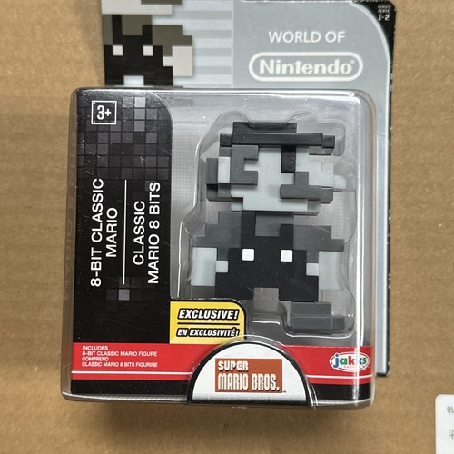 World of Nintendo Super Mario Bros 8 bit Mario 2,5" figura Jakks Pacific rara - Foto 2 di 5