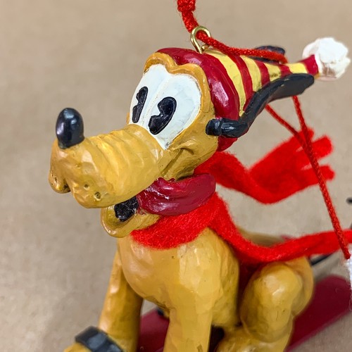 Midwest Mickey & Co. Pluto The Dog Skiing Vintage MCF Disney Ornament - Picture 10 of 11
