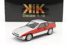 Porsche 924 Turbo Baujahr 1986 silber / rot 1:18 KK-Scale