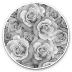 2 x Vinyl Stickers 25cm (bw) - Beautiful Pink Flowers Rose  #37239