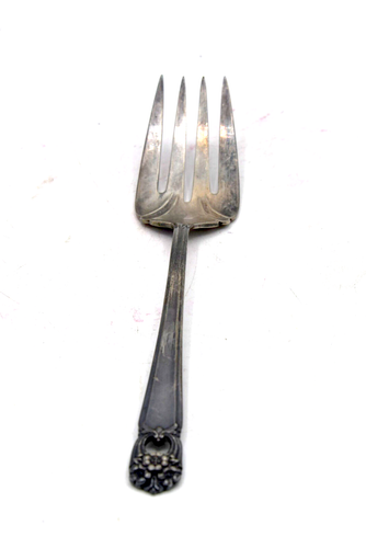 Vintage 1847 Rogers Brothers Eternally Yours Large Serve Fork Patina Photo Prop - Picture 1 of 4