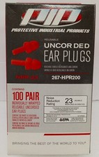 PIP NRR 23 Reusable Uncorded Ear Plugs 267-HPR200 100 Pair...............3H