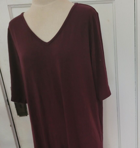 Vestido púrpura tejido de manga corta para mujer Torrid - talla 1X - Imagen 7 de 7