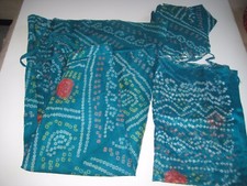 Chaniya Choli 3 Pc w/Chuney Bandhini Pattern Multi-Color Size S/M Ethnic New