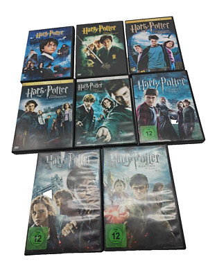 Harry Potter komplette 1-8 teilige DVD Filmreihe Komplett Film Fantasy Abenteuer