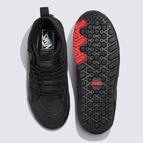 VANS MTE Sk8-Hi Skate High Waterproof Gore-Tex Blackout Gore Tex Black - Picture 2 of 6