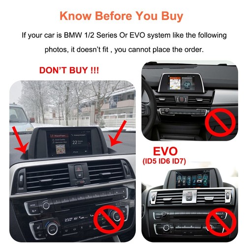10.25'Wireless CarPlay Touchscreen Multimedia Radio Receiver für BMW 1er F20 F21 - Picture 12 of 21