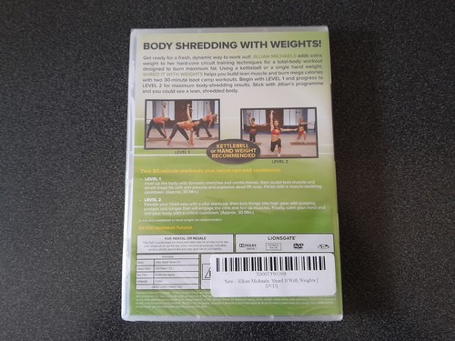 Jillian Michaels Shred-It With Weights Levels 1 & 2 Workouts DVD New & Sealed - Picture 2 of 2