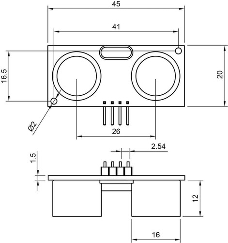 Módulo de sensor ultrasónico HC-SR04 medición Arduino + soporte de montaje - Imagen 6 de 12