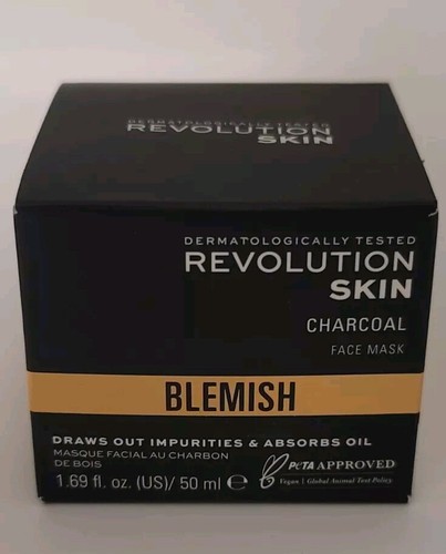 Lot Of 2 - Revolution Skin Charcoal & Glycolic Acid Face Mask For Blemishes - Picture 5 of 7