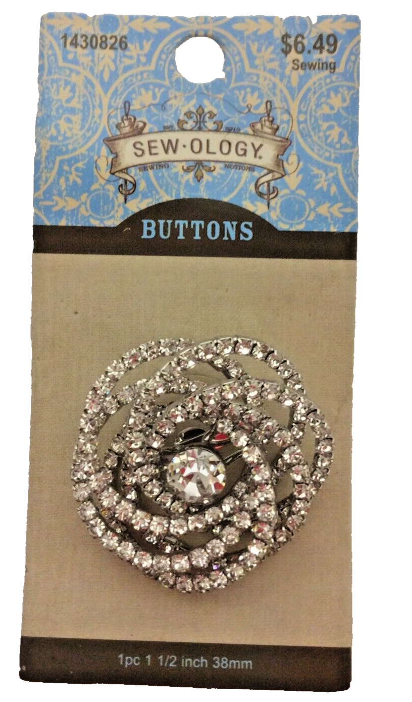 Sewology Rhinestone Swirl Shank Button 38mm eBay