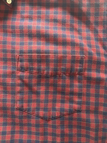 Dockers - Hemd Herren rot blau kariert Langarm Button Down S: Small - Bild 4 von 12