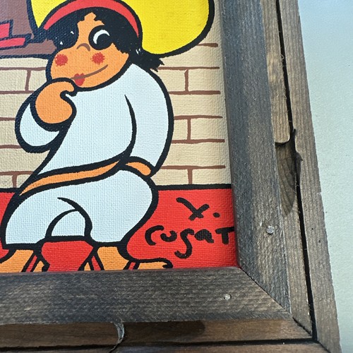 Signiertes Xavier Cugat „Lovers Leap“ & „Too Much Tequila“ 8x10“ Öl auf Karton - Bild 3 von 11