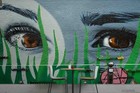 3D Woman Eye Plant Graffiti Wallpaper Wall Murals Removable Wallpaper
