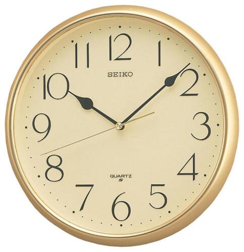 QXA001G Quarz Wanduhr mit arabischen Ziffern, Gold - QXA001G