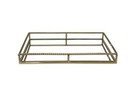 NEW Flair Decor Gold Beaded Rectangle Mirror Tray 41x26cm