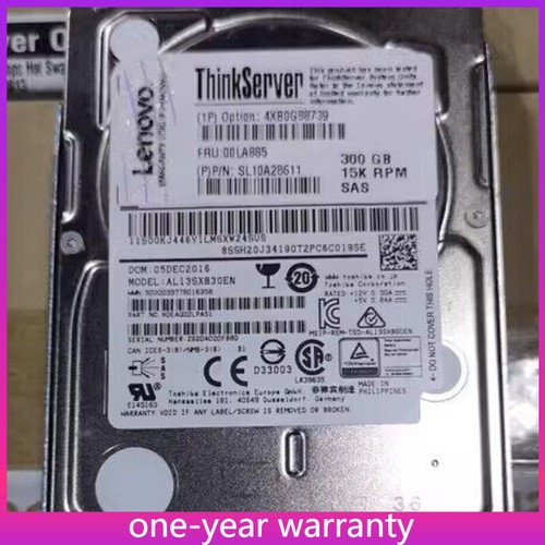 LENOVO 00LA885 4XB0G88739 ThinkServer 2.5in 300GB 12Gbs 15K SAS Hard Drive HDD