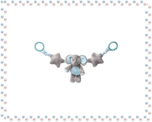  $ - Aktivitätsspielzeug Elefant Sterne grau blau Kinderwagenaufhänger My Teddy - Bild 1 von 3