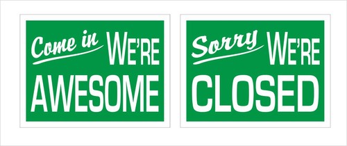 Open Closed Double Sided Shop Door or Window Sign - Any colours - Picture 16 of 19