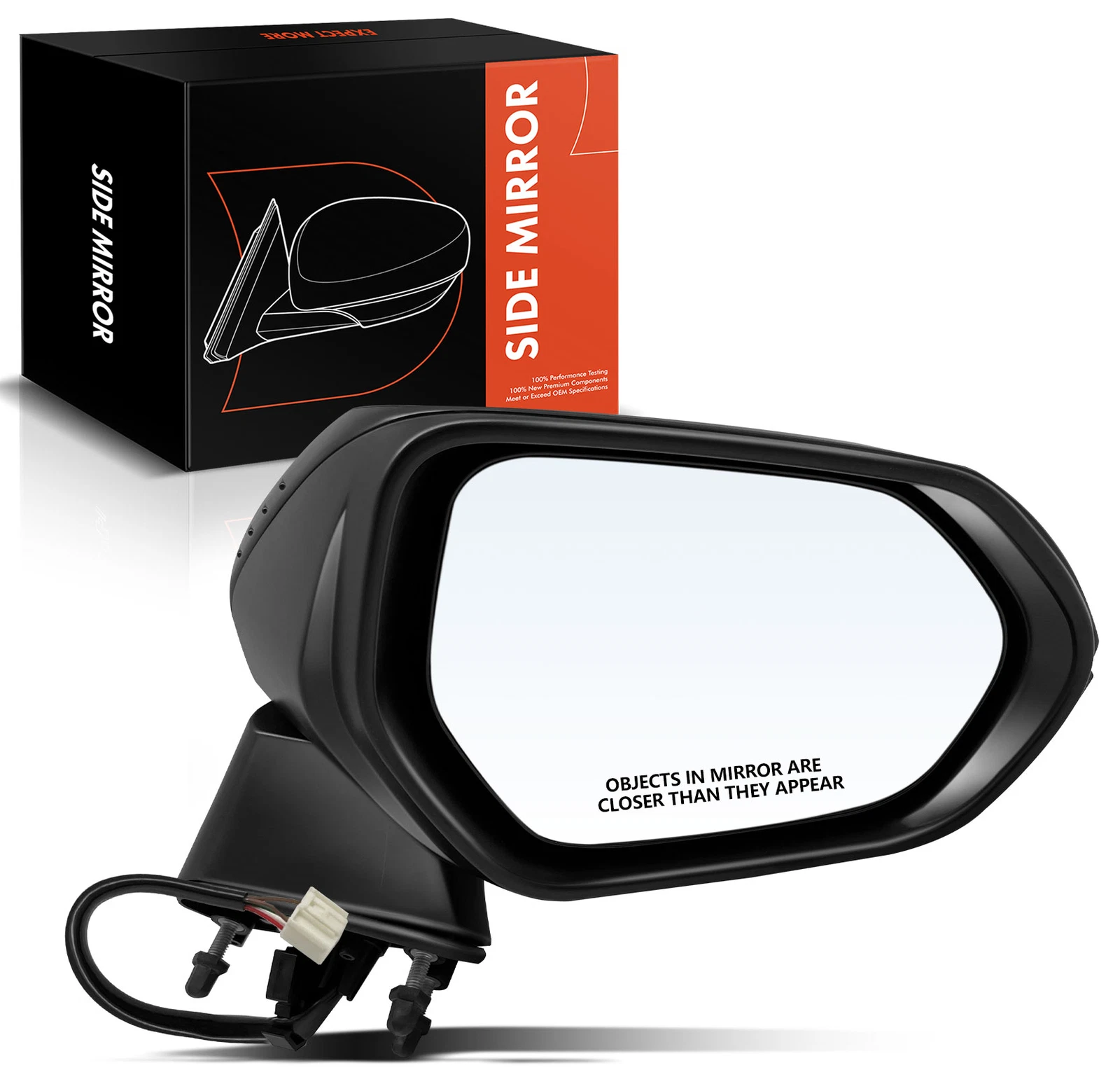Passenger RH Side Black Power Heated Mirror for Toyota Corolla 2020-2022 Sedan