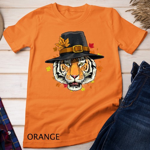 Thanksgiving Tiger Pilger Kostüm Herren Damen Unisex T-Shirt - Bild 10 von 15