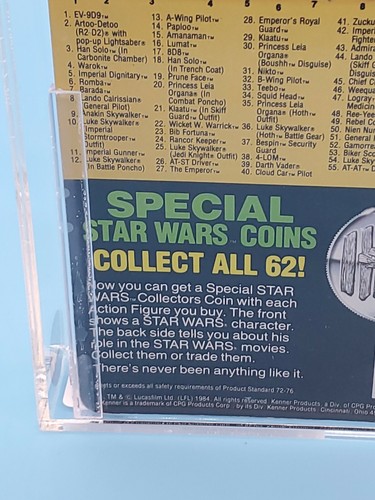 CAS 80 1984 KENNER STAR WARS POTF LUKE SKYWALKER BATTLE PONCHO 92 BACK COIN  - Bild 12 von 12