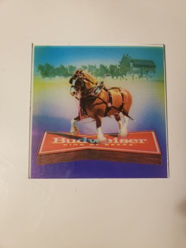 Vintage KARNEVAL Original Preis BUD LIGHT Bier Schild Budweiser Clydesdale 1980er - Bild 2 von 3