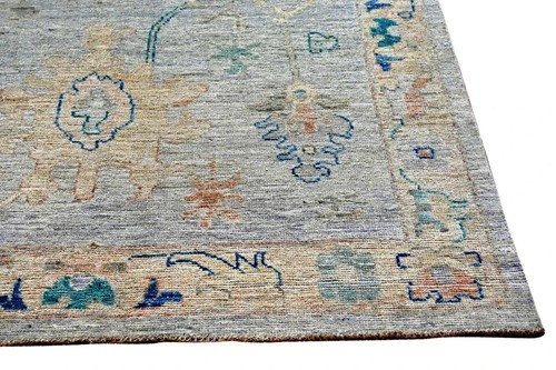 Oushak Hand Knotted Gray 4x6, 5x8, 6x9, 8x10, 9x12, 10x14, Wool Area Rug . - Picture 5 of 9