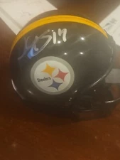 Plaxico Burress Signed pittsburgh steelers mini helmet TAPE DISPENSER Auto