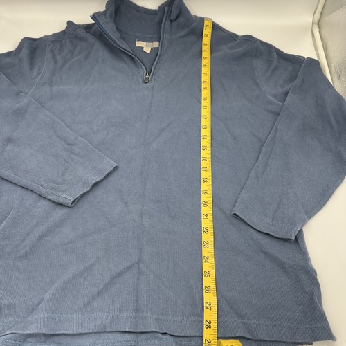 Joseph Abboud sweater men's XLT quarter 1/4 zip blue pullover business casual - Picture 4 of 7