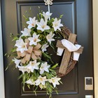 New easter cross wreath ornament for home front door wall garden decoration