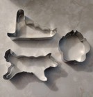 Husky Dog Sled Paw Print Cookie Cutter Set  3 pc