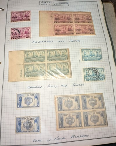 US Stamp COLLECTION 1932-1952 ON HOMEMADE ALBUM PAGES + 15 Full Sheets - Picture 16 of 24
