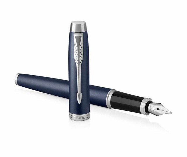 Outstanding Blue/White Clip Parker Pen IM Series Medium (M) Nib Fountain Pen Outstanding Blue/White Clip Parker Pen IM Series Medium (M) Nib Fountain Pen