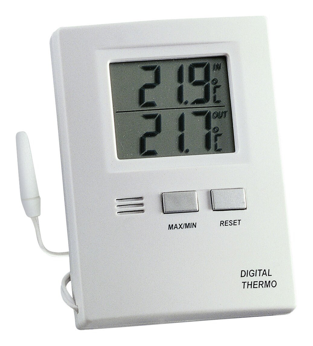 TFA Thermometer Maxima-Minima Elektrisch, Kunststoff, weiß - 30.1012