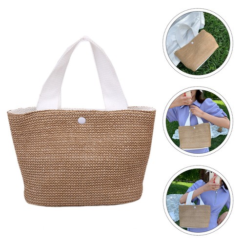 Beach Shoulder Bag Beach Tote Bag Summer Tote Bag Casual Handbag - Picture 12 of 12